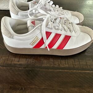 Adidas White and Red VL court